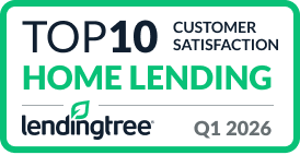 Lending Tree Home Lending Top 10 in Customer Satisfaction for Q1 of 2026.