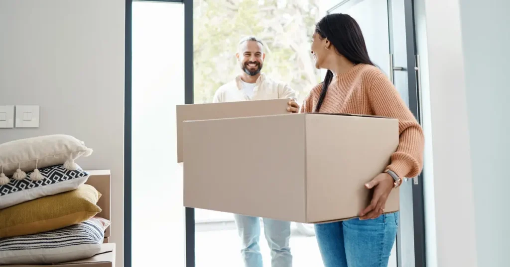 Couple reviewing guide to homeownership